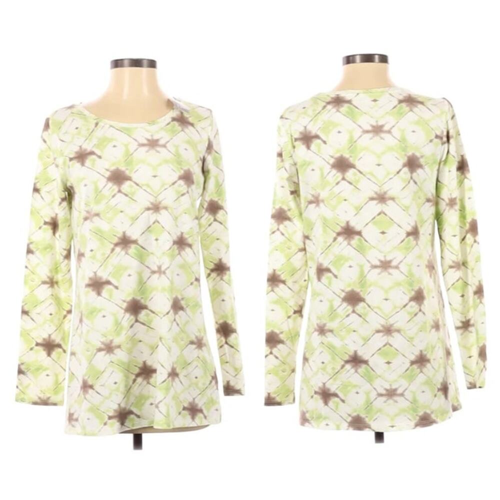 J Jill PureJill Print Long Sleeve Tee Size Small NEW